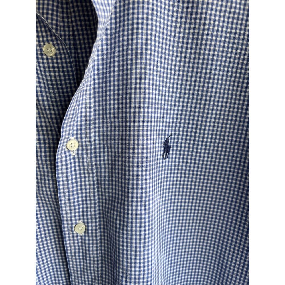 Ralph Lauren Blake button-down shirt size L large blue white gingham - Picture 3 of 4